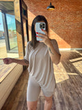 Oversized Tee & Bike Shorts Set