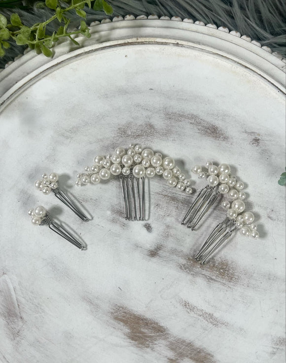 Five Piece Pearl Headpiece Set