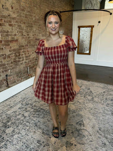 Red Plaid Dress