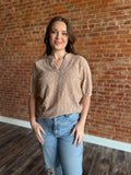 Textured Vneck Tops