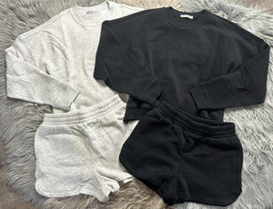 Long Sleeve Top & Shorts Fleece Sets