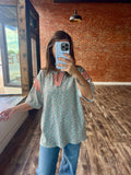 Mint Floral Top