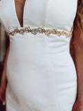 Light Gold Crystal Belt