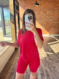 Oversized Tee & Bike Shorts Set
