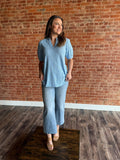Textured Vneck Tops