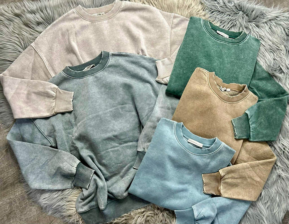 Acid Wash Crewnecks