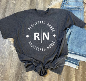 Registered Nurse Charcoal Tee