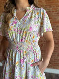 Pink Floral Maxi Dress