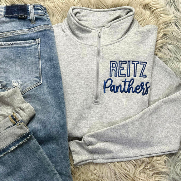 Reitz Panthers Grey 1/4 Zip