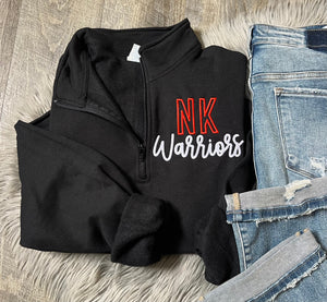 NK Warriors Black 1/4 Zip