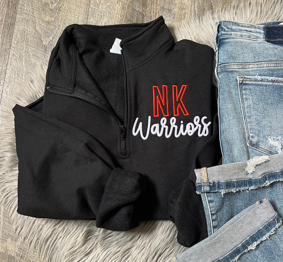NK Warriors Black 1/4 Zip