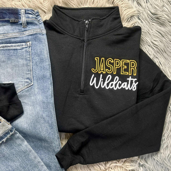 Jasper Wildcats Black 1/4 Zip