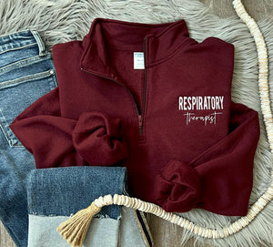 Respiratory Therapist Maroon 1/4 Zip