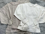 Acid Wash Ribbed Exposed Seam Pullover - Missy & Curvy