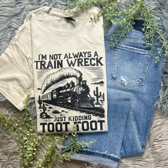Train Wreck Sand Tee