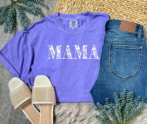 Filled in Mama Violet Comfort Colors Tee
