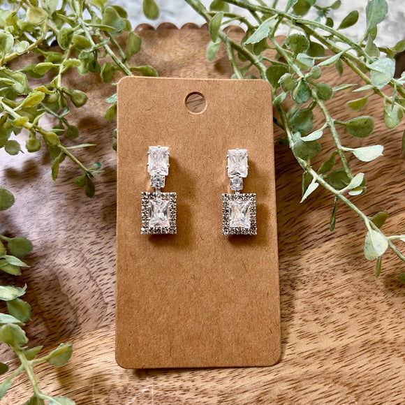 Rectangle Dangle Earrings