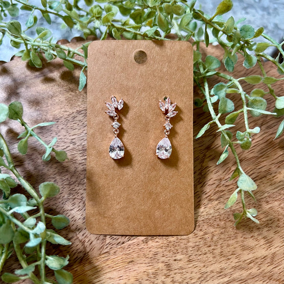 Rose Gold Teardrop Earrings