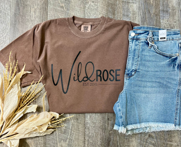 Wild Rose Espresso Comfort Colors Tee