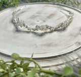 Pearl Crystal Flower Silver Hairband