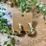 Pearl Gold Hoop Earrings