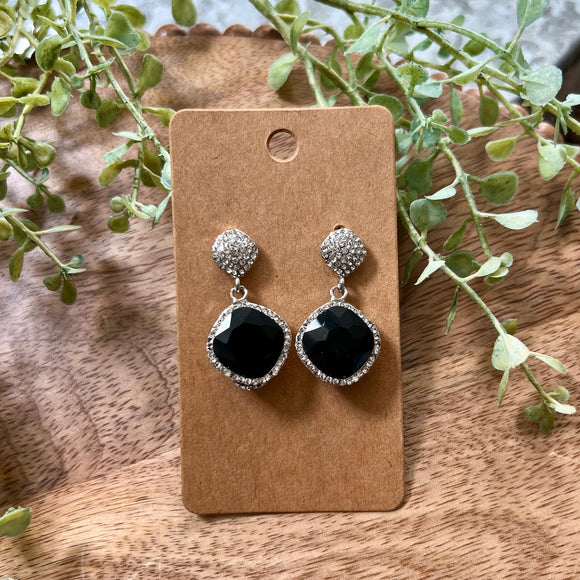 Black Crystal Earrings