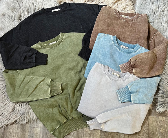 Acid Wash Crewnecks