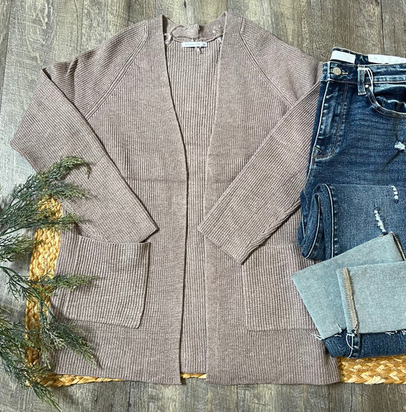 Knit Cardigan - Mocha