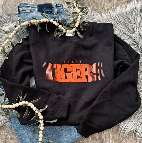 Olney Tigers Black Crewneck
