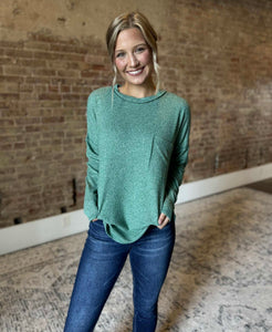 Soft Melange Long Sleeve Top