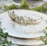 Crystal Pearl Flower Tiara