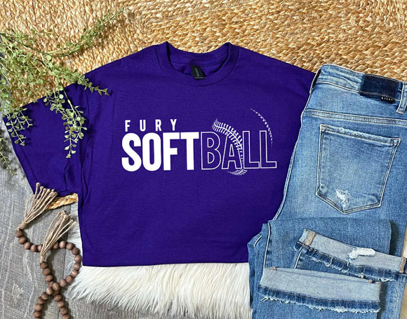 Fury Softball Purple Tee