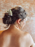 Pearl and Leaf Hair Clip