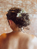 Pearl and Leaf Hair Clip