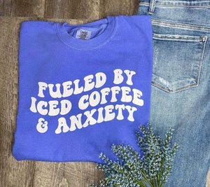Fueled By Iced Coffee Comfort Colors Tee