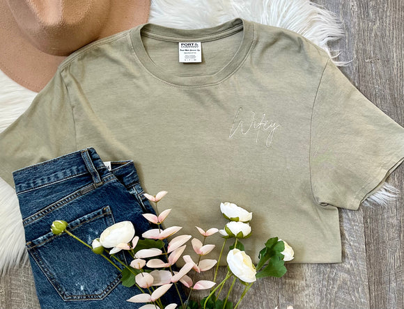 Olive Wifey Tee