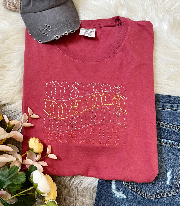 Brick Red Mama Repeat Tee