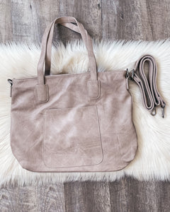 Terri Traveler Zip Tote Handbag- Flax