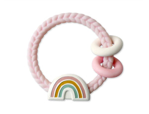 Itzy Ritzy: Silicone Teether Rattles- Rainbow