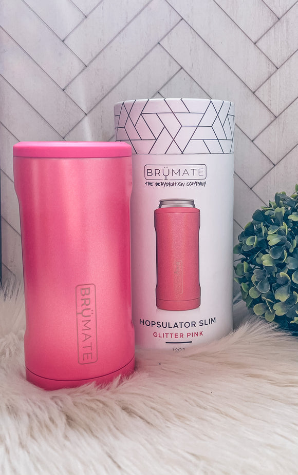 Brumate: Hopsulator Slim- Glitter Pink