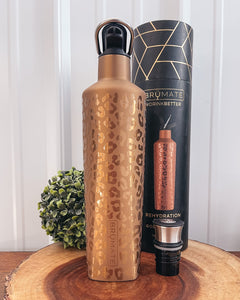 Brumate: ReHydration Bottle - Gold Leopard