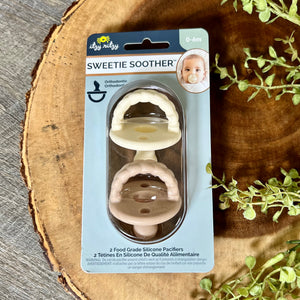 Itzy Ritzy: Sweetie Soother Orthodontic Pacifier Set- Buttercream