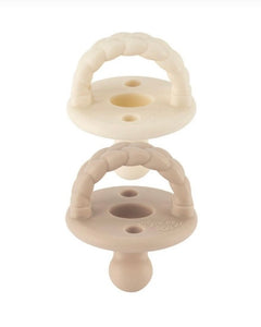 Itzy Ritzy: Orthodontic Pacifier Set- Toast & Buttercream