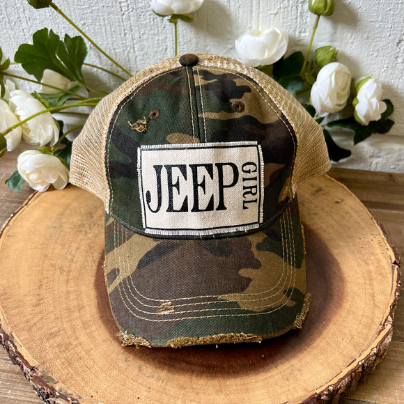 Jeep Girl Camo Trucker Hat