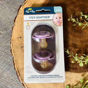 Itzy Ritzy: Soother Rubber Pacifiers- Orchid & Lilac