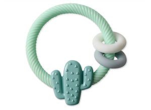 Itzy Ritzy: Silicone Teether Rattles- Cactus